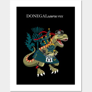 Clanosaurus Rex DONEGALsaurus Plaid Donegal Irish Ireland Family Tartan Posters and Art